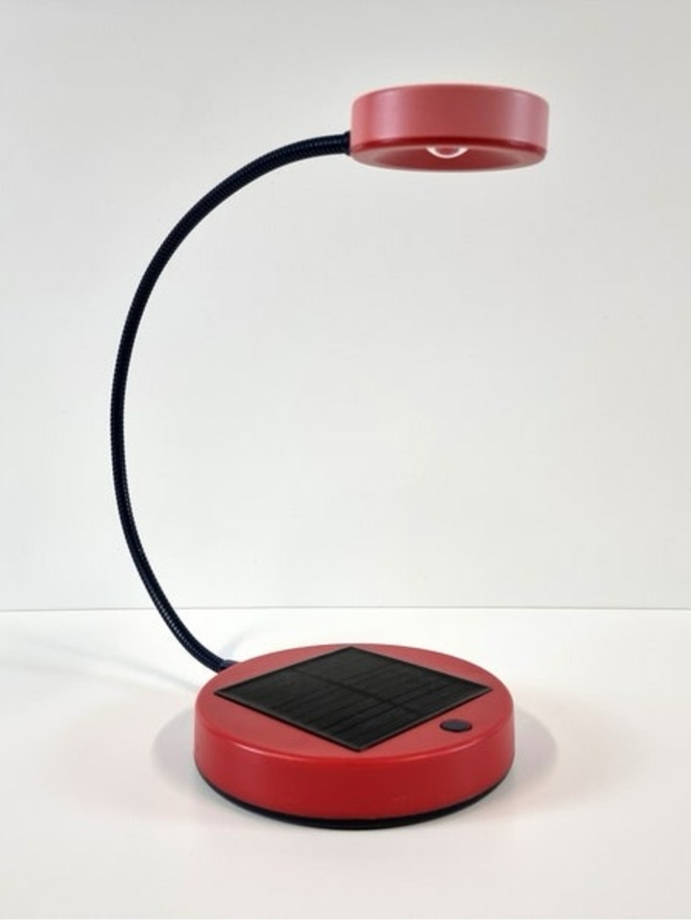 Vintage IKEA Sunnan Lamp Solar and Battery Powered Table Lamp Red
